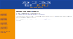 Desktop Screenshot of howtoteachthebible.org